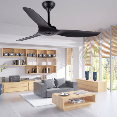 ABS Blade American سقف پنکهs اتاق نشیمن سیاه 52 اینچ فن سقف