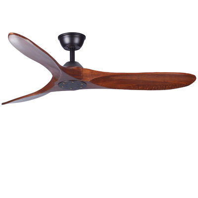 فانتزیون سقف چوبی جامد قهوه ای ECO 52in 3 Blade Wood