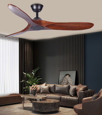 فانتزیون سقف چوبی جامد قهوه ای ECO 52in 3 Blade Wood