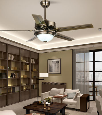 فنر سقف مدرن سبک اروپا با چراغ LED ویلا AC DC 5 تیغه آهن